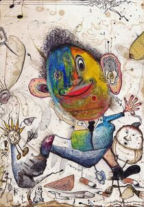 Laufender Clown by Friedrich W. Stumpfi