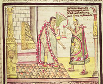 Fol.152v The Crowning of Montezuma II  by Diego Duran