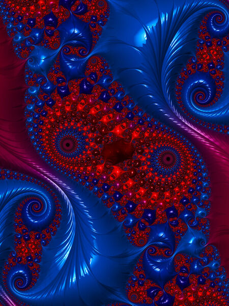 Fractal-art-red-blue-swirls