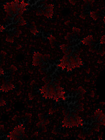Abstract Fractal Structure Red by ravadineum