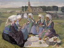 Women of Plougastel at the Pardon of Notre-Dame de la Palud by Charles Cottet