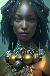 Female African Tribal Warrior by ravadineum