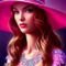 Beautiful-woman-with-a-pink-hat