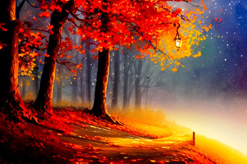 Foggy-autumn-landscape-painting