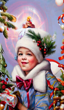 nostalgische Weihnachtskarte von Barbara Pfannstiel