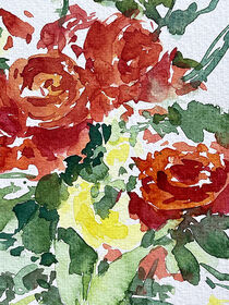 Königskerze mit roter Rose – Ausschnitt by Sonja Jannichsen