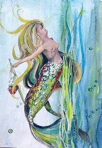Meerjungfrau im freien Tanz von Sonja Jannichsen