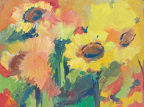 Sonnenblumen abstrakt von Sonja Jannichsen