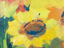 Sonnenblumen abstrakt, Ausschnitt von Sonja Jannichsen