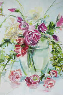 Vase mit Rosen by Sonja Jannichsen