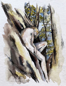 Mensch im Baum by Sonja Jannichsen