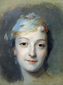Portrait of Marie Fel  by Maurice Quentin de la Tour