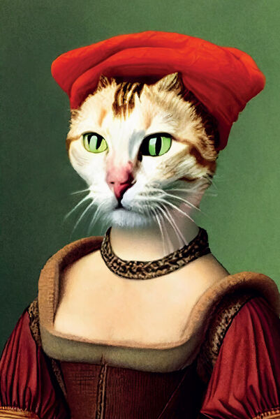 Renaissance-cat-poster