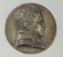 Medallion with a portrait of Jacques Lafitte  by Pierre Jean David d'Angers