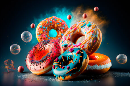 Multicolored-doughnuts-a