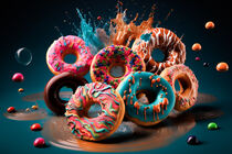 Mix aus bunten Donuts von Eugen Wais