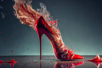 Abstract high heel women shoes. Fashion background. by Eugen Wais