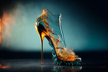 Abstract high heel women shoes. Fashion background. by Eugen Wais