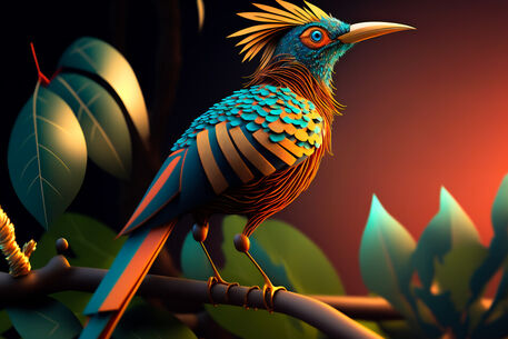 Colored-abstract-bird-o