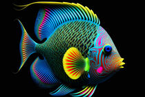 colorful fisch on black background by Eugen Wais