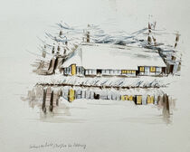 Haus mit Schnee von Sonja Jannichsen