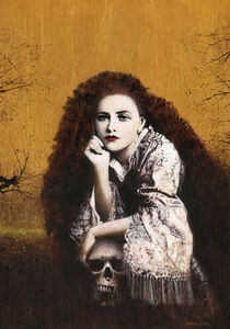 Gothic Vamp With Skull von Michael Thomas