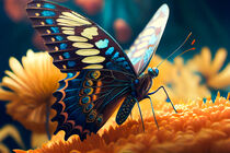 Schöner Schmetterling auf Blume von Eugen Wais