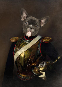 'Französische Bulldogge Historisches Porträt als Aristokrat' by Erika Kaisersot