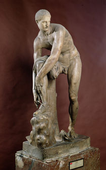 Hermes tying his sandal by Lysippos
