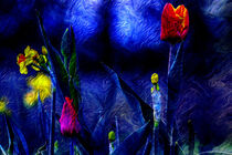 ABSTRACT : FLORA - DAFFODILS AND TULIPS by Michael Naegele