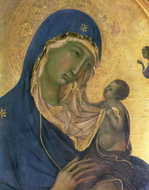 Madonna and Child with SS. Dominic and Aurea by Duccio di Buoninsegna