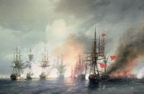 Russian-Turkish Sea Battle of Sinop on 18th November 1853 von Ivan Konstantinovich Aivazovsky