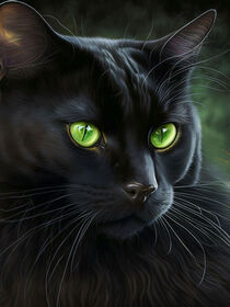 green eyes cat by Vonda Vanissa