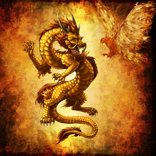 Golden-dragon-and-phoenix