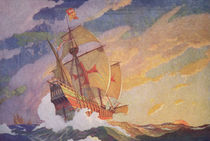 Columbus Crossing the Atlantic von Newell Convers Wyeth