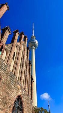 Fernsehturm mit Kirche  by germartgallery