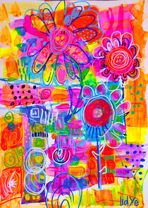 Abstract seventies flowers von lidye