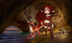 Little-elven-girl-and-dragon-01a