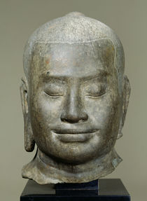 Head of King Jayavarman VII  by Cambodian