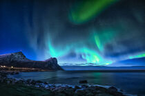 'Aurora polaris on sky in Lofoten islands' by Stein Liland