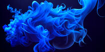 Blue Abstract Liquid Smoke Or Fog Swirls Pattern Background