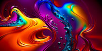 Colorful Abstract Liquid Wave Splashes Background
