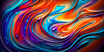 Colorful Abstract Liquid Wave Swirls Background von ravadineum