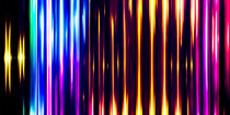 Colorful Neon Abstract Vertical Lines Background von ravadineum