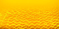 Yellow Abstract Bright Wavy Lines Background von ravadineum
