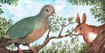 Taube und Eichhörnchen von Rita Dresken