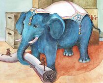 Elefant, Arbeitselefant, Bilder für Kinder by Rita Dresken