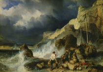 The Onslaught of the Smugglers von Louis Eugene Gabriel Isabey