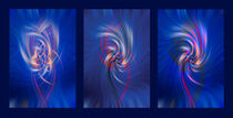 Blue Swirl Triptych