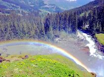 Regenbogen am Wasserfall von Renate Maget